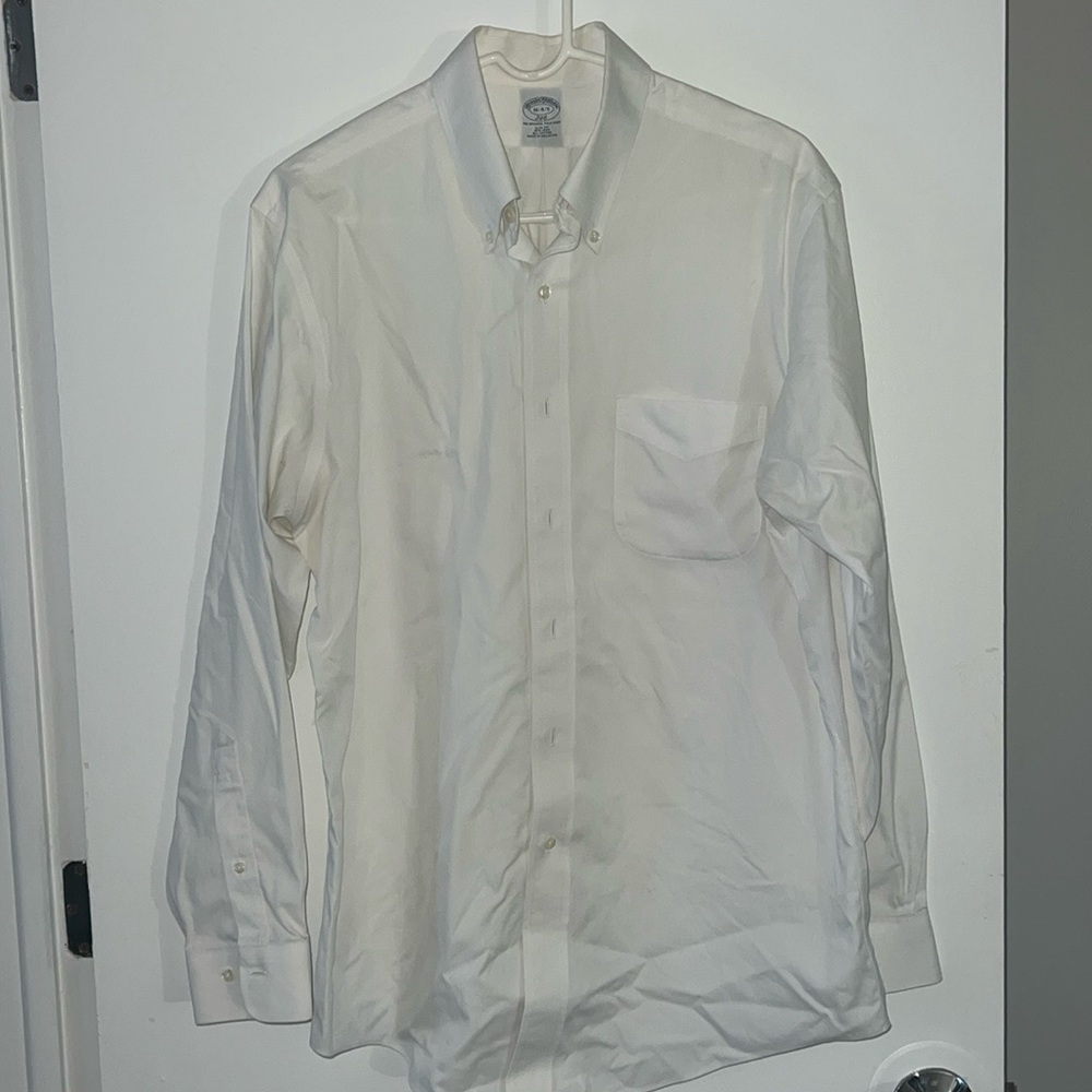 Brooks Brothers White Cotton Oxford 16-4/5
